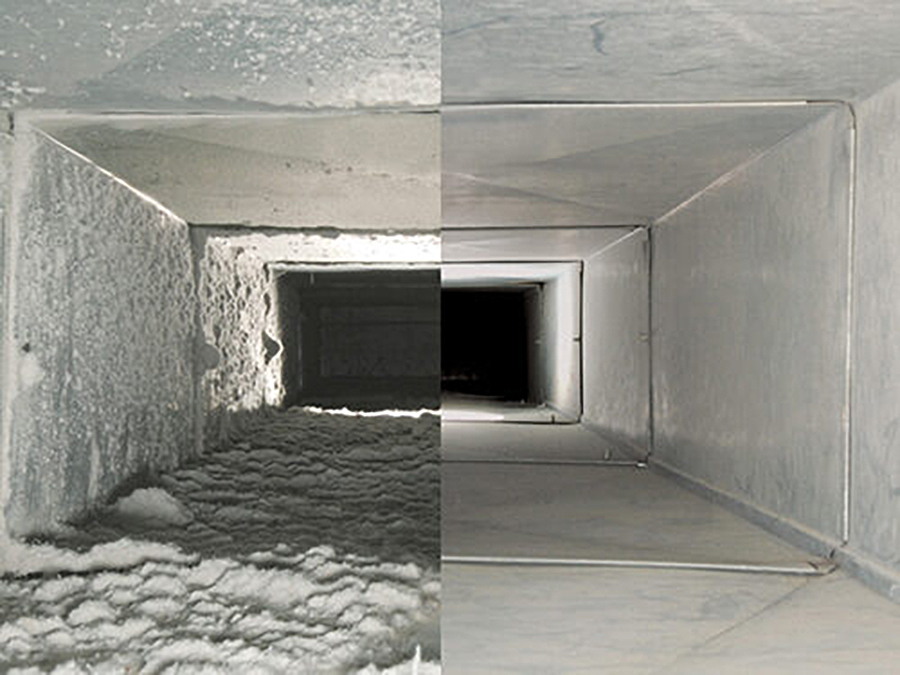 Air Duct Cleaning Before and After Photo