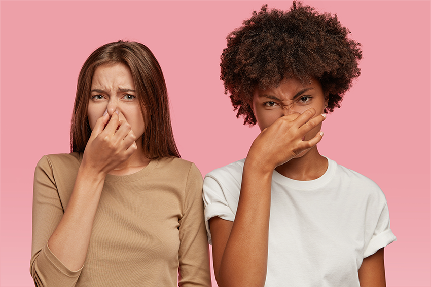 Girls pinching their noses because the indoor air quality of your Norwalk, CT home is smelly