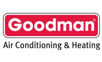 Goodman Air Conditioning & Heating logo in red and black.